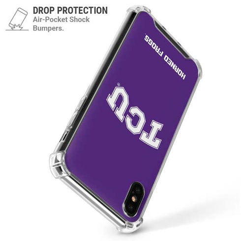 Texas Christian University TCU Horned Frogs iPhone XS Max Clear Case
